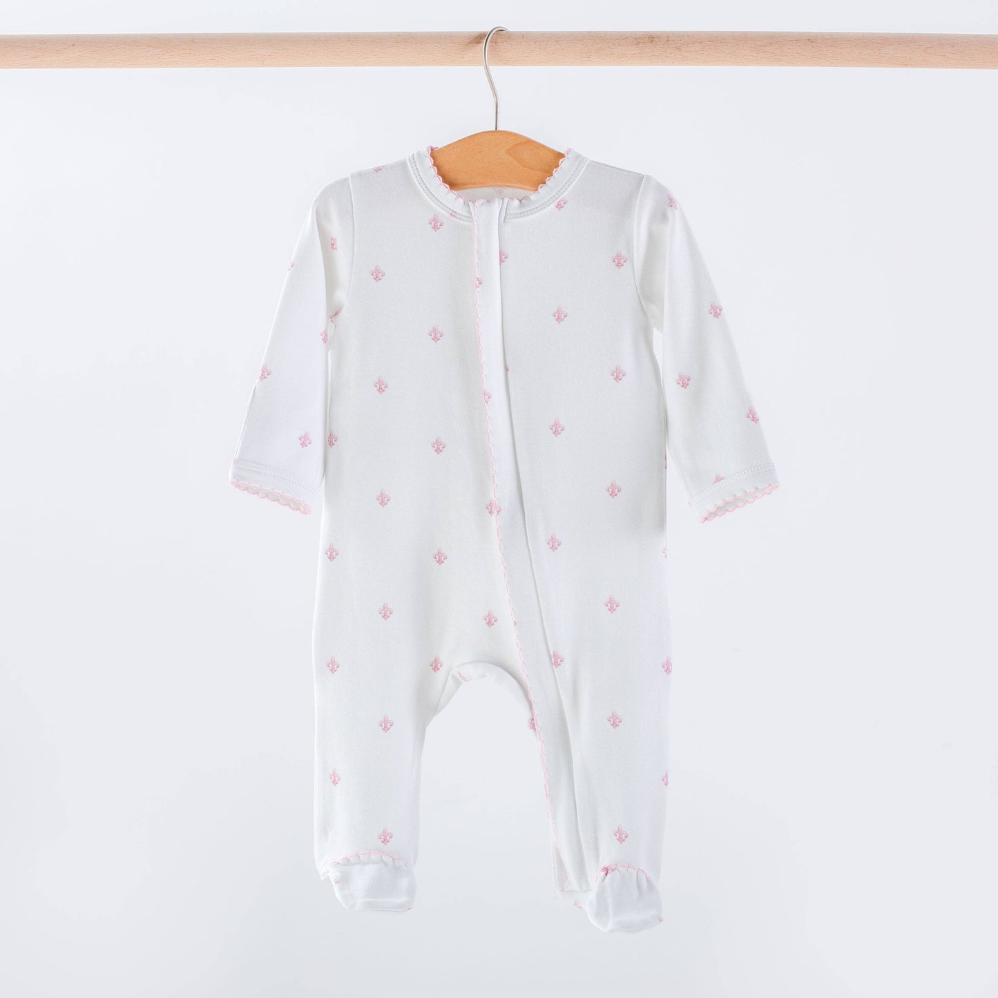 Baby Basics: Pink Fleur De Lis Organic Cotton Pajama