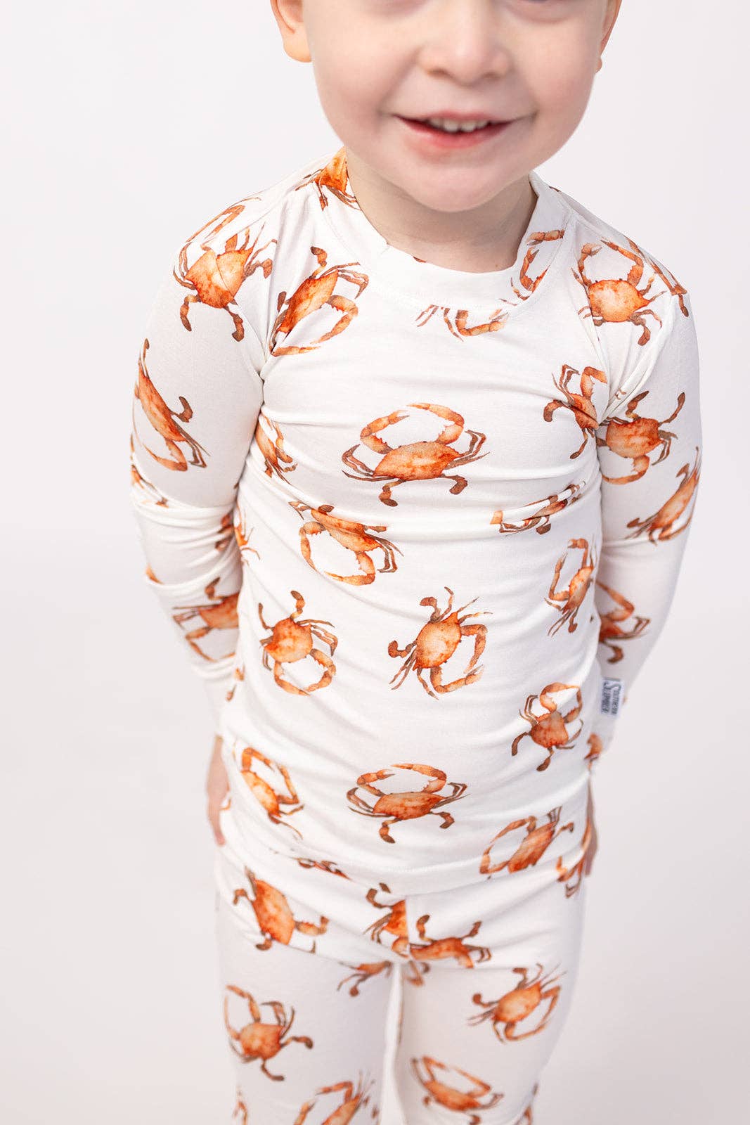 Orange Crab 2 Piece Bamboo Pajama Set