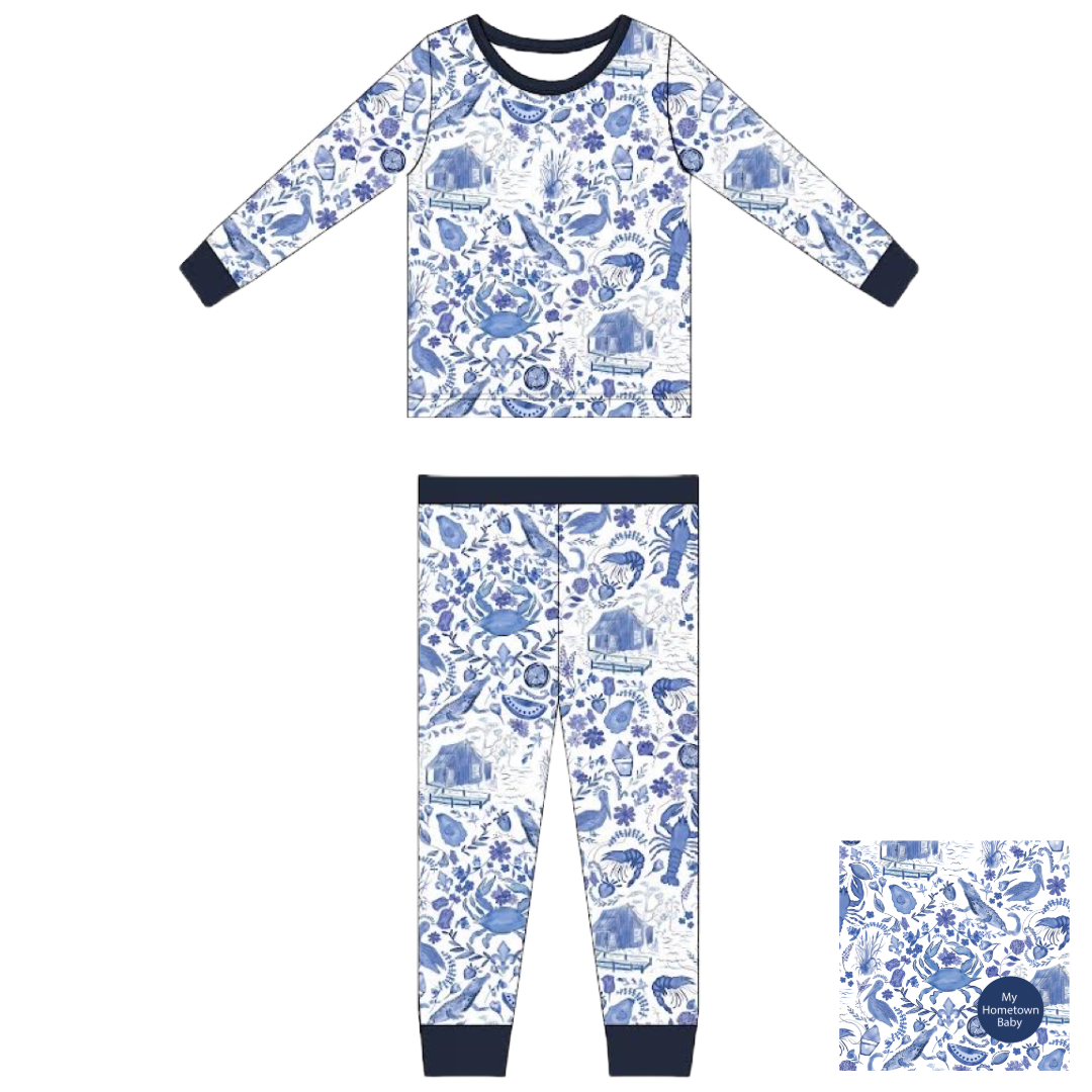 Southern Blues 2 Pc Long Sleeve Premium Pajamas