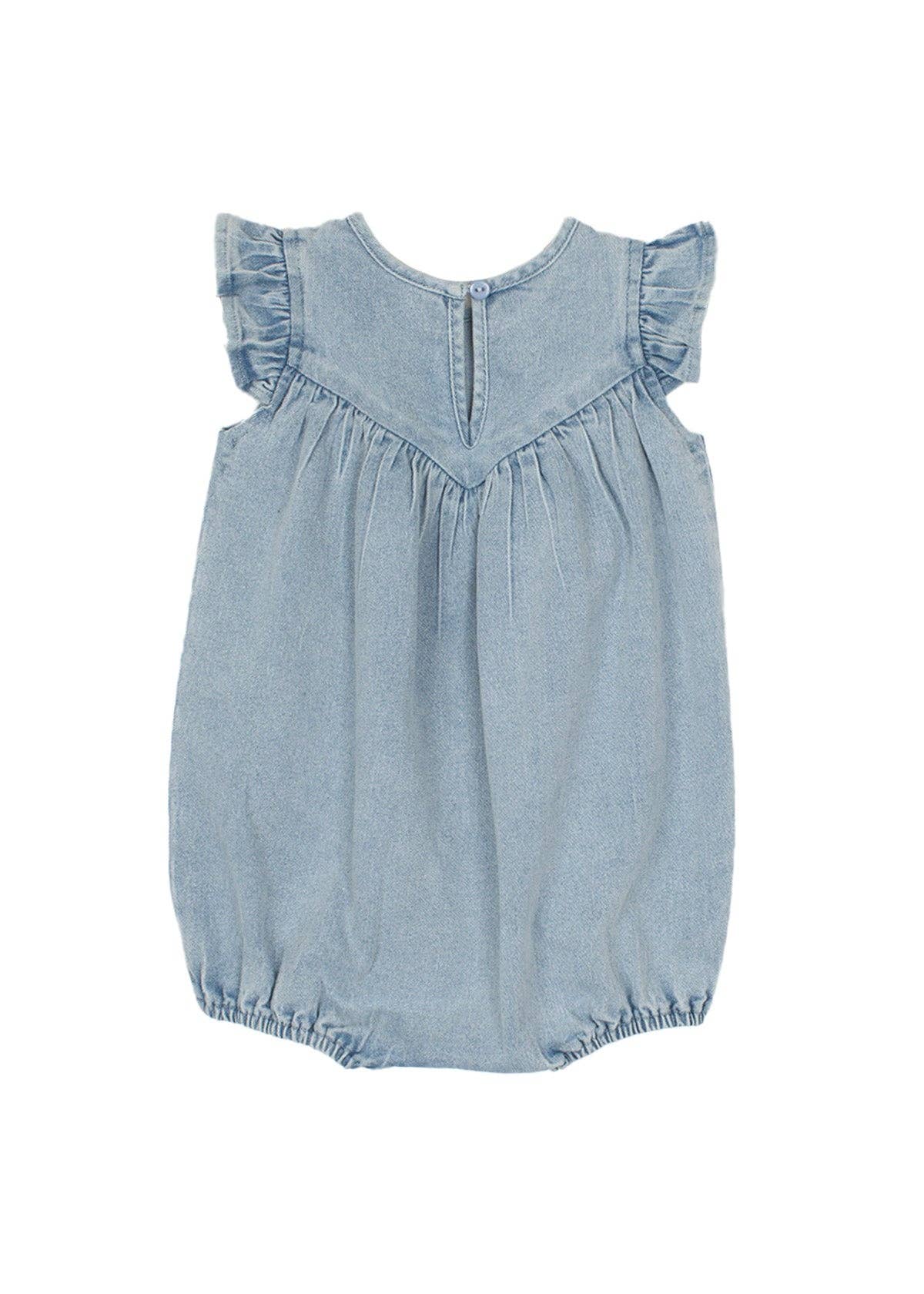 Sunset Fields Blue Baby Romper