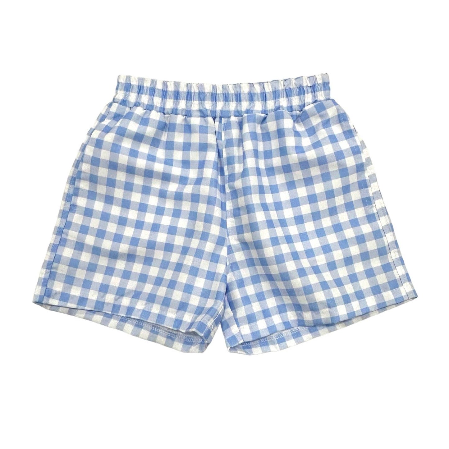 Boys Summer Swim Shorts - Blue Gingham