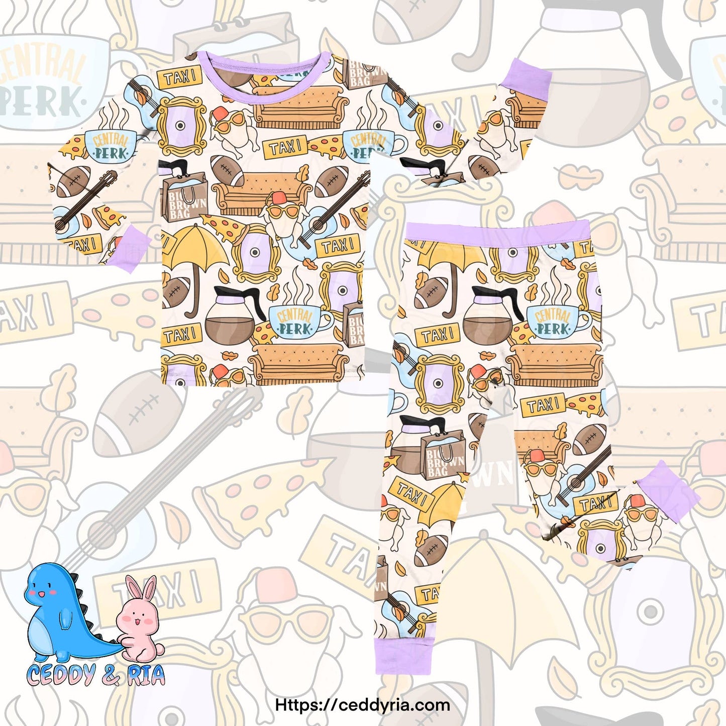 Sitcom Friends bamboo 2 piece set pjs