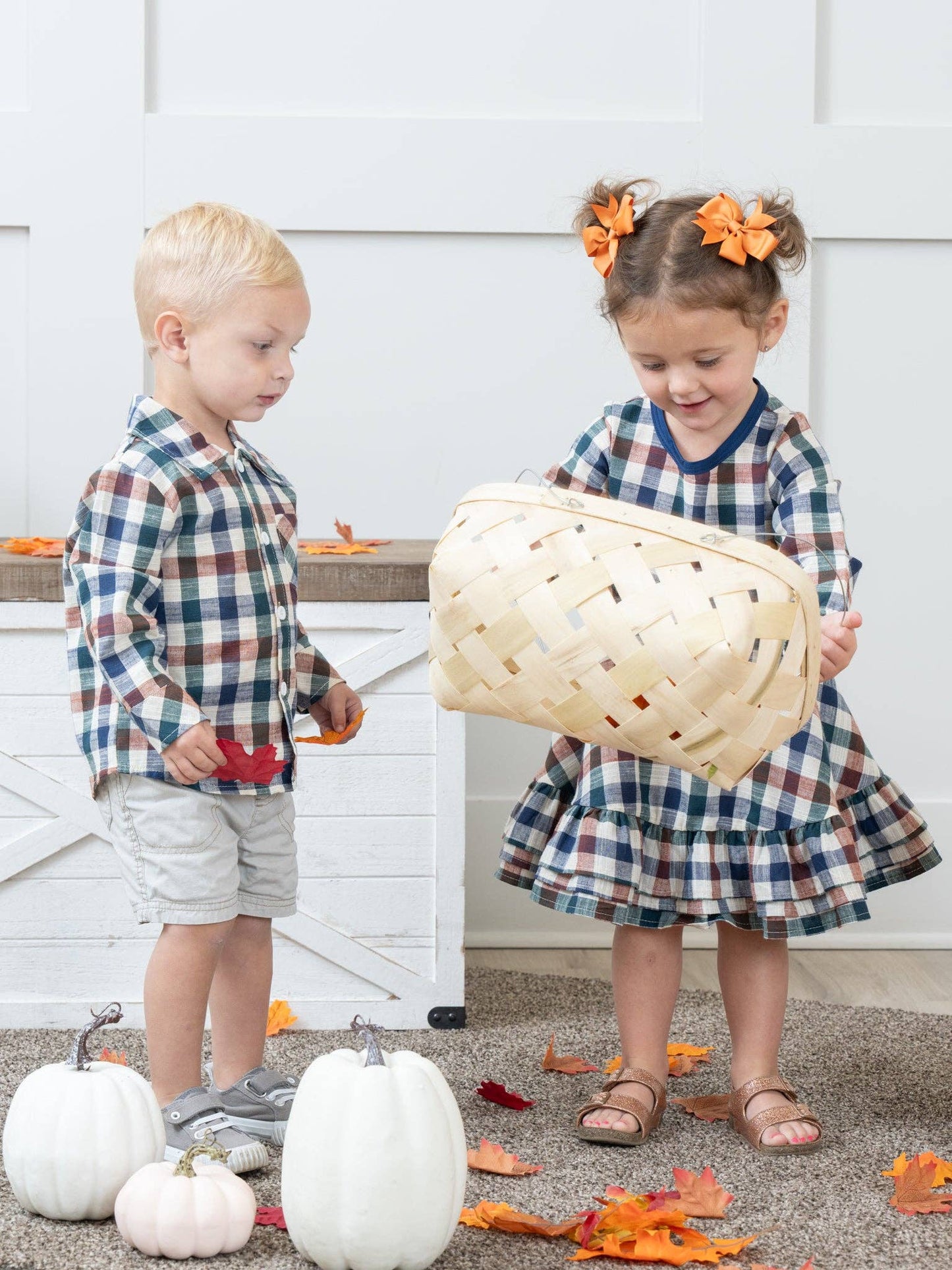 Fall Vintage Plaid Button Up