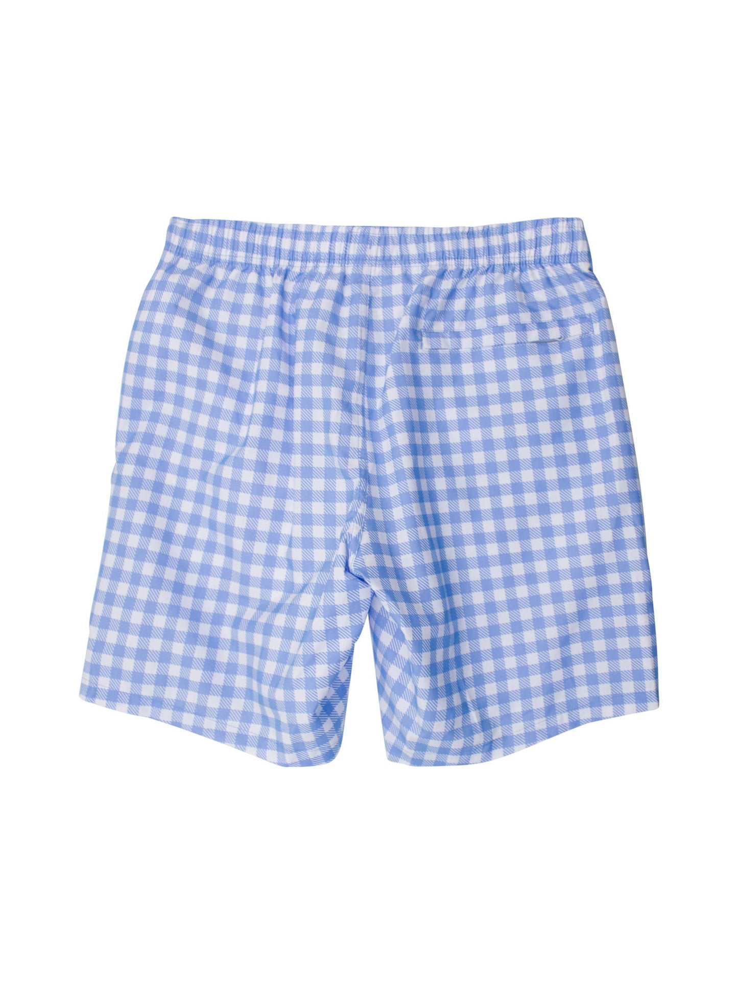 Men's Periwinkle Blue Gingham Swim Trunks