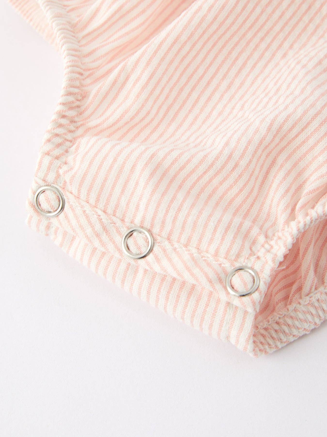 Valentine's Day Heart Smocked Embroidered Romper