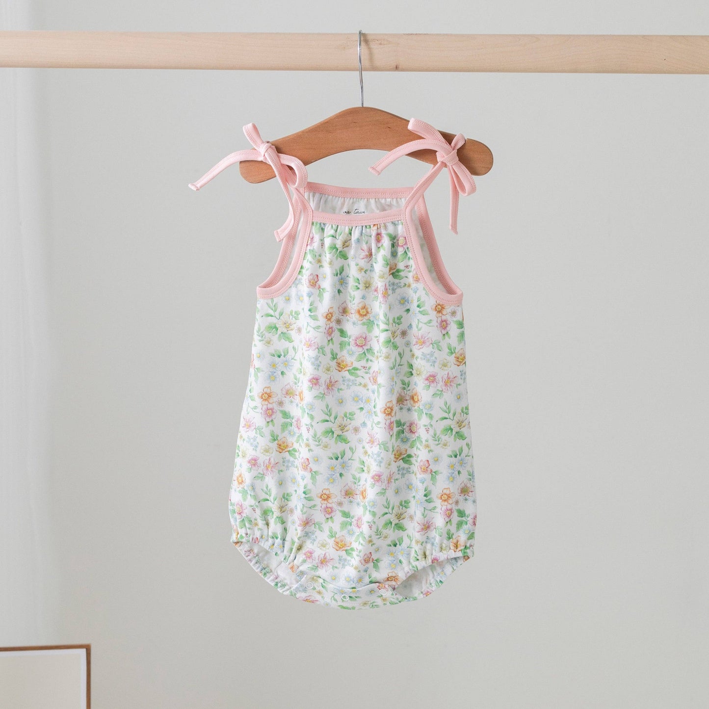 Spring & Bloom Organic Cotton Shoulder-Tie Onesie