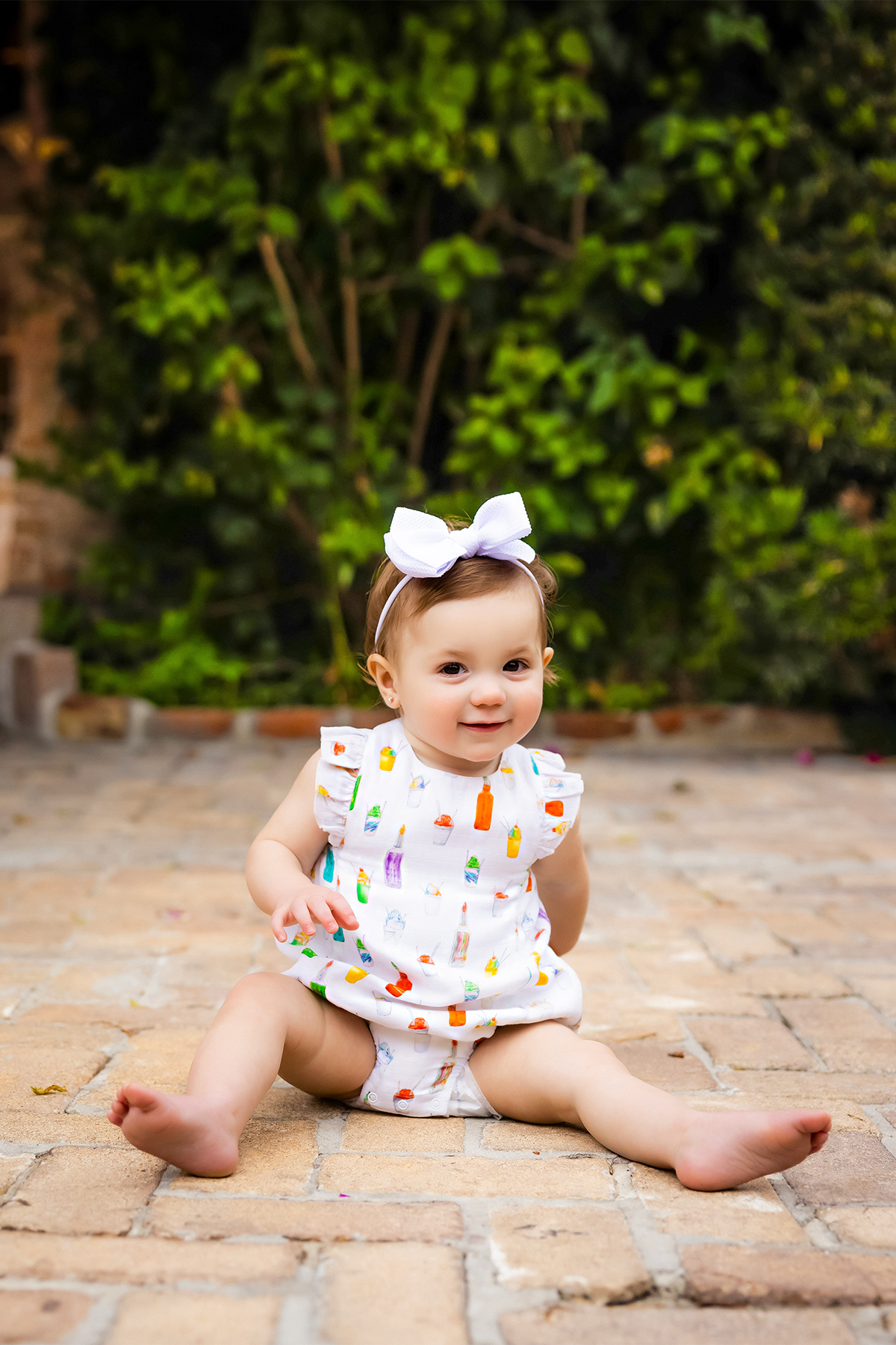 Sugar, Ice, & Everything Nice Organic Muslin Bubble Sunsuit