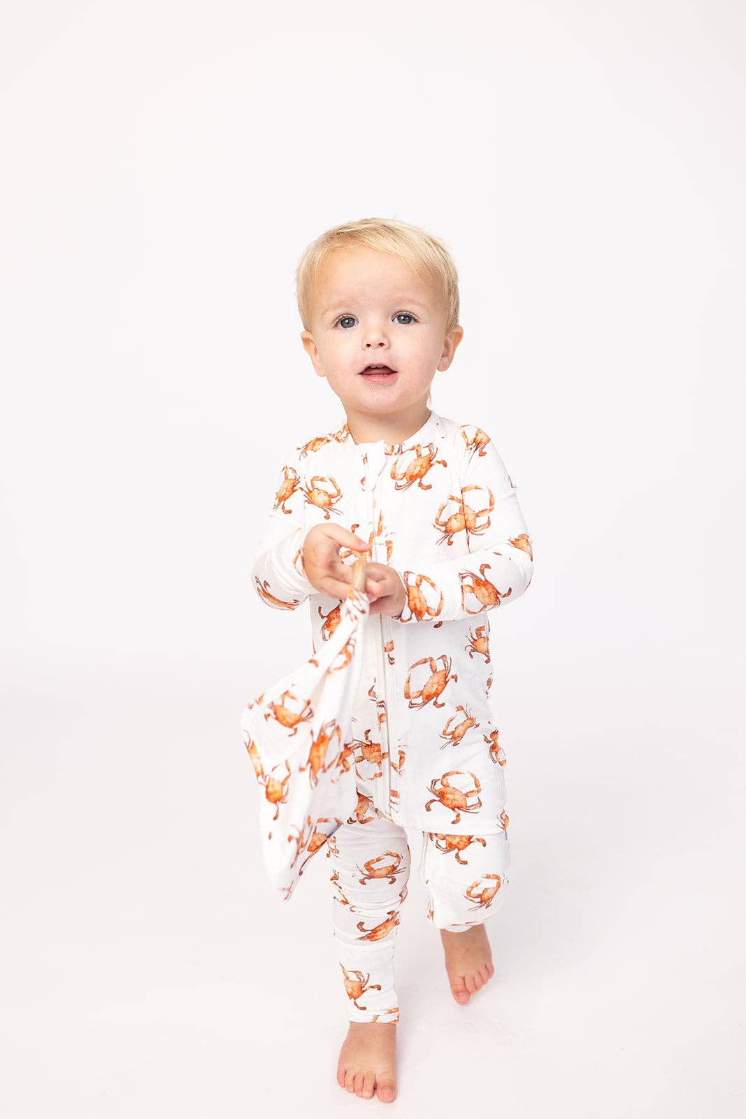 Orange Crab Double Zipper Bamboo Sleeper