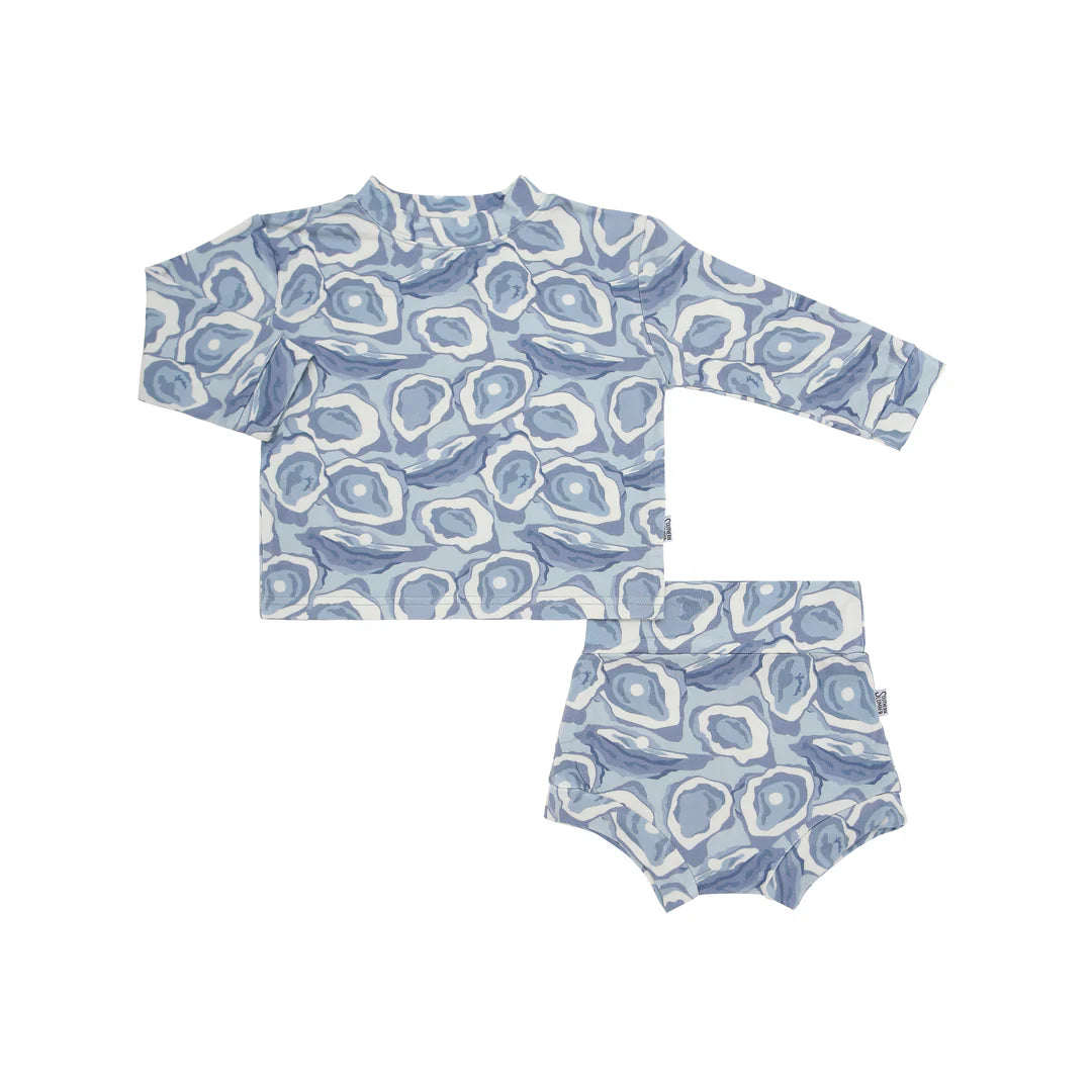 Blue Oyster Bamboo Set - Top & Bottom