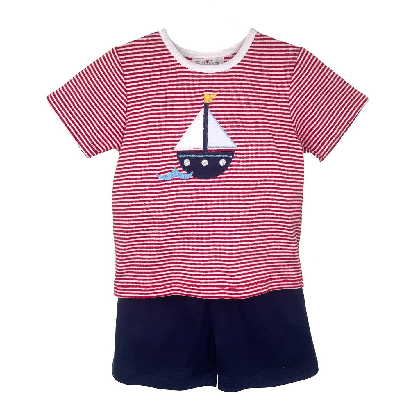 Sailboat Knit Shirt & Short Set