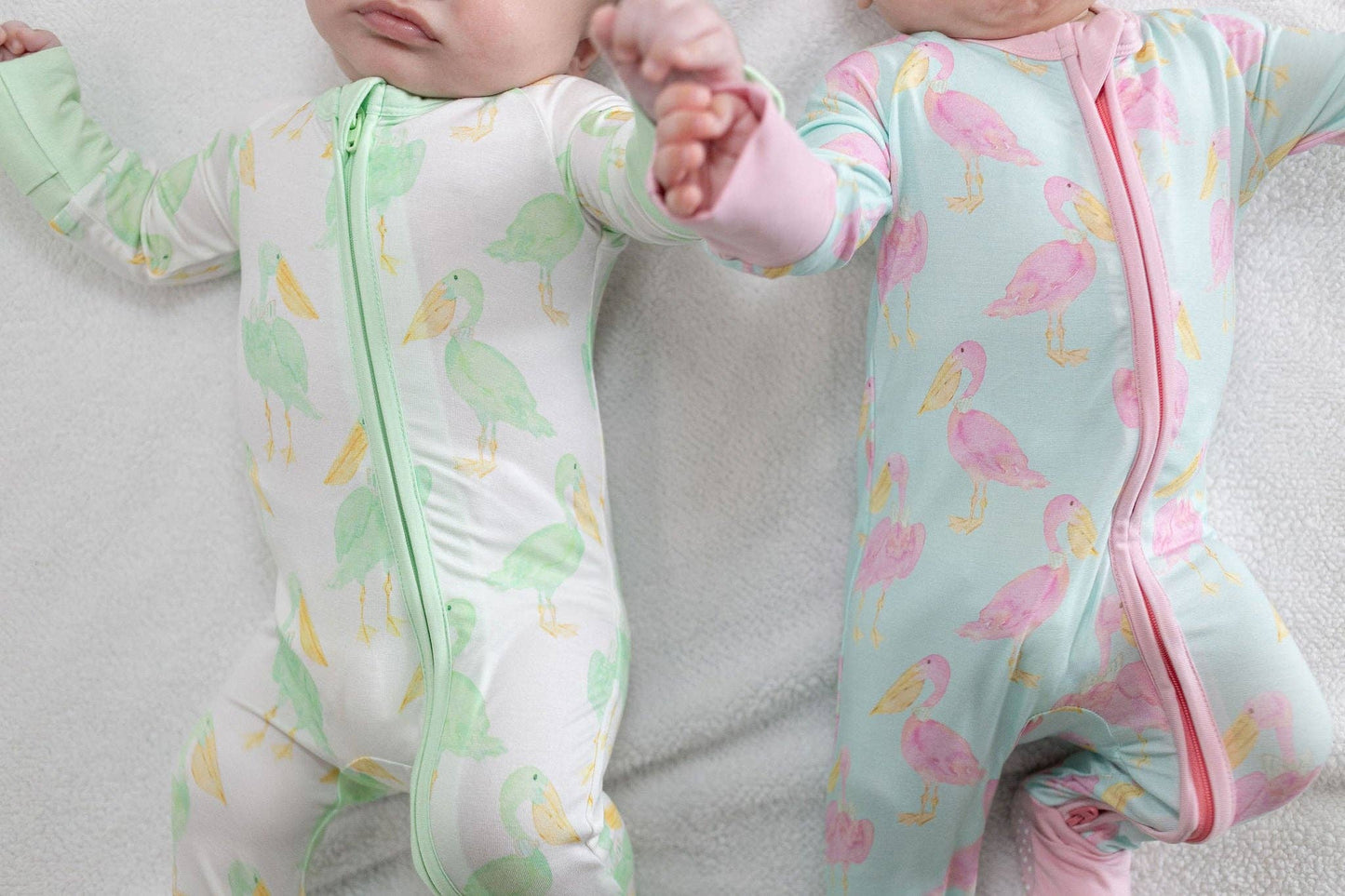 Pelican Mint Zipper Onesie
