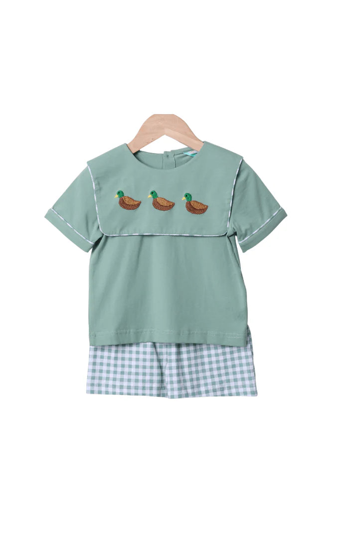 Fall Mallard Sage Green Short Set