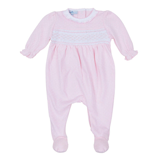 Simply Sweet Smocked Footie - Pink