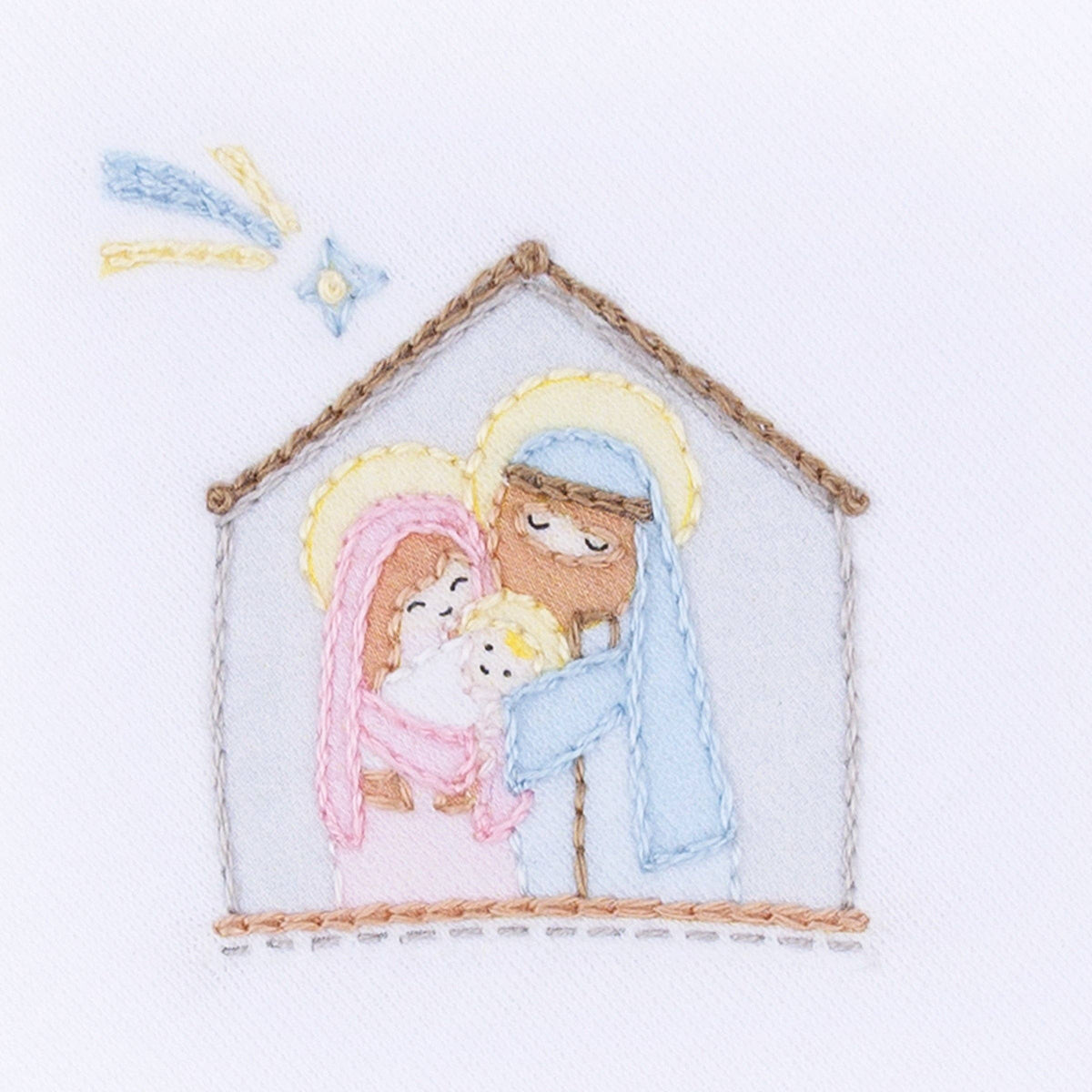 Little Manger Hand-Embroidered Footie
