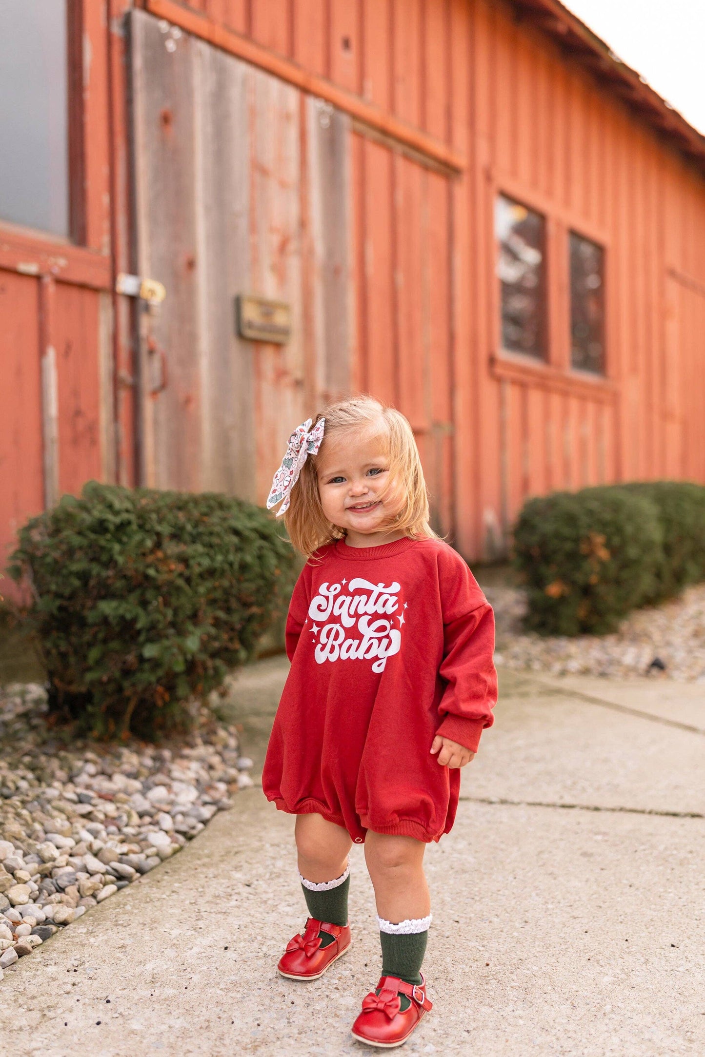Santa Baby Sweatshirt Romper