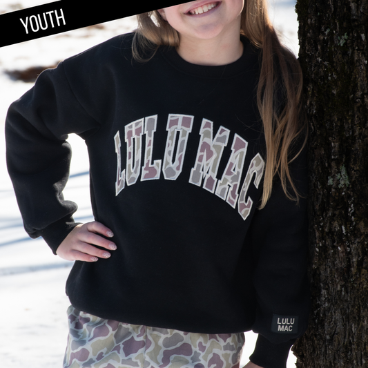 LULU MAC Sweatshirt Youth in Camo/Black