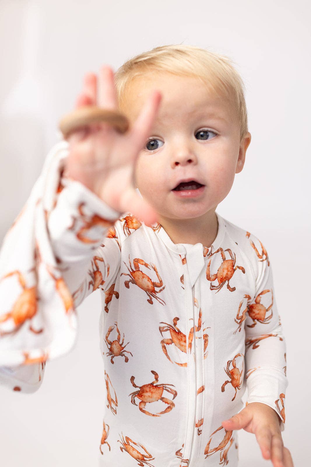 Orange Crab Double Zipper Bamboo Sleeper