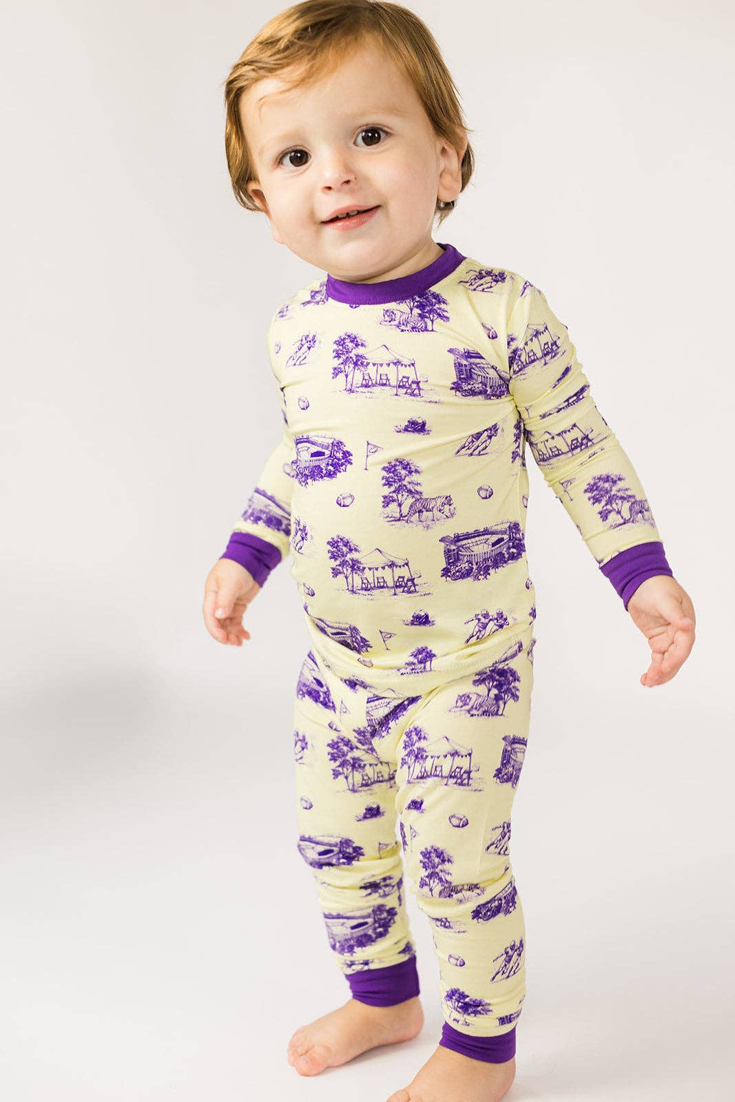 Tiger Toile 2 Piece Bamboo Pajama Set