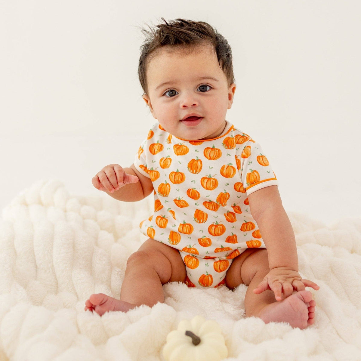 Pumpkin Grove Baby Boy Short Sleeve Bubble