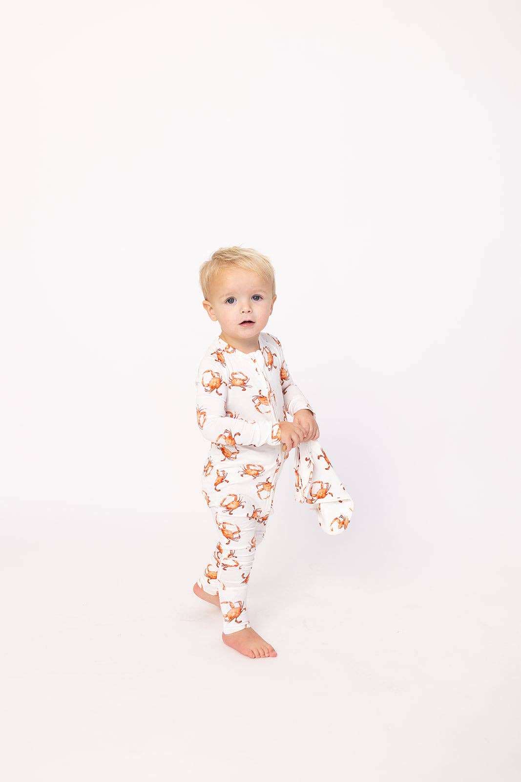 Orange Crab Double Zipper Bamboo Sleeper