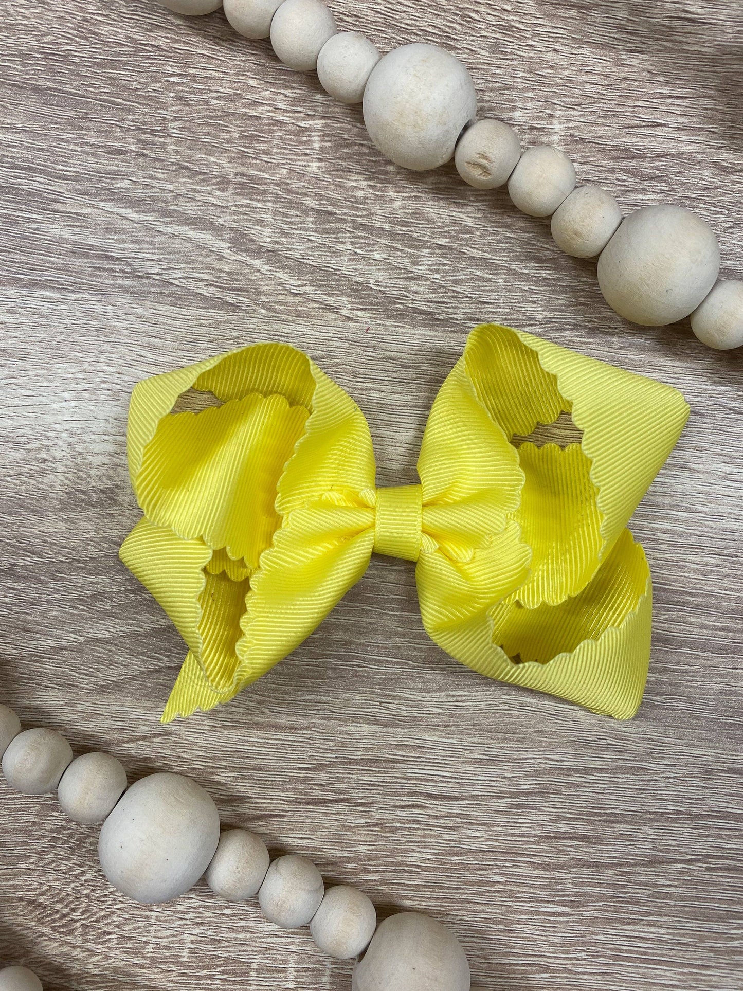 Classic Scalloped Bows - Alligator Clip - 4.5"