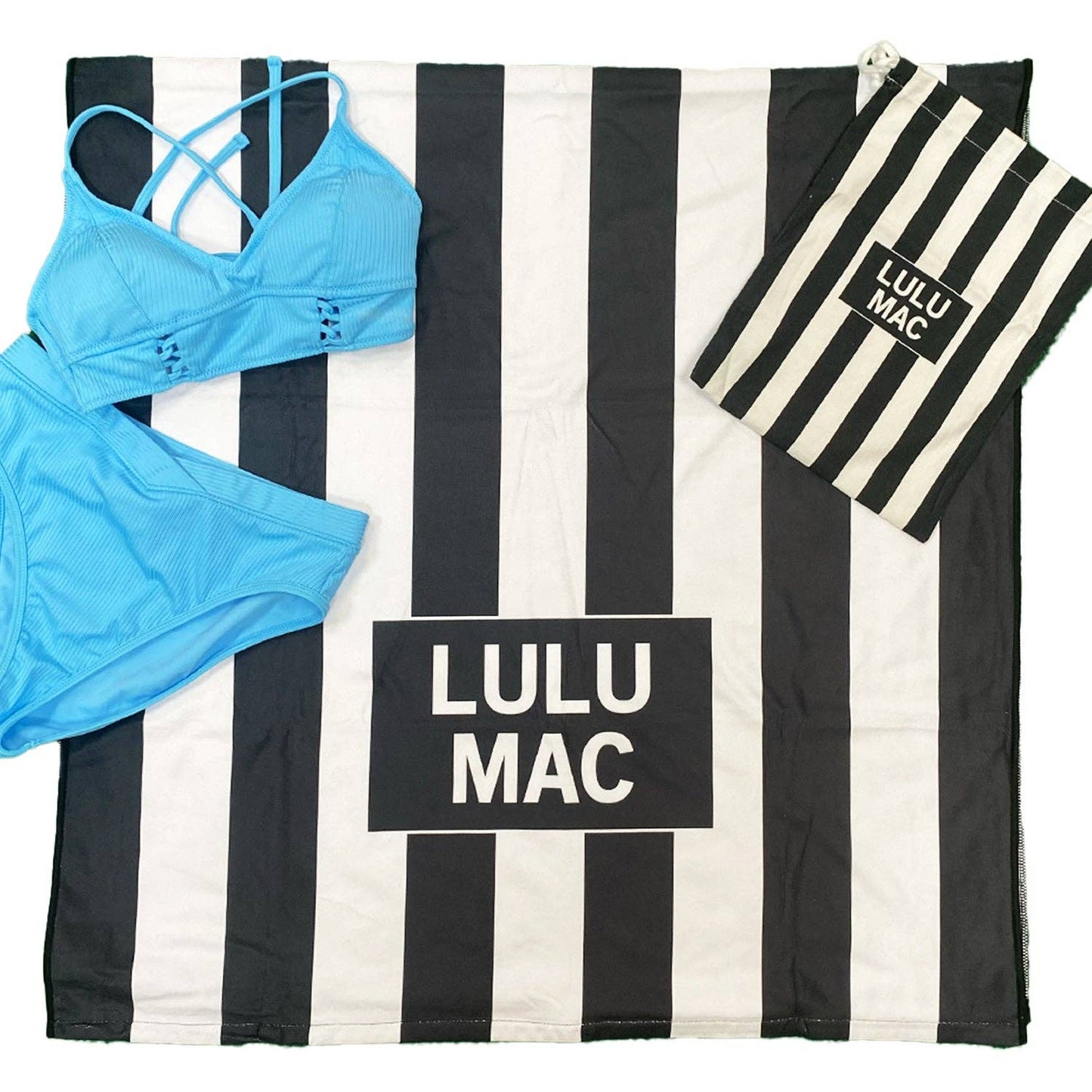 Lulu Mac Darby Beach Towel in Black