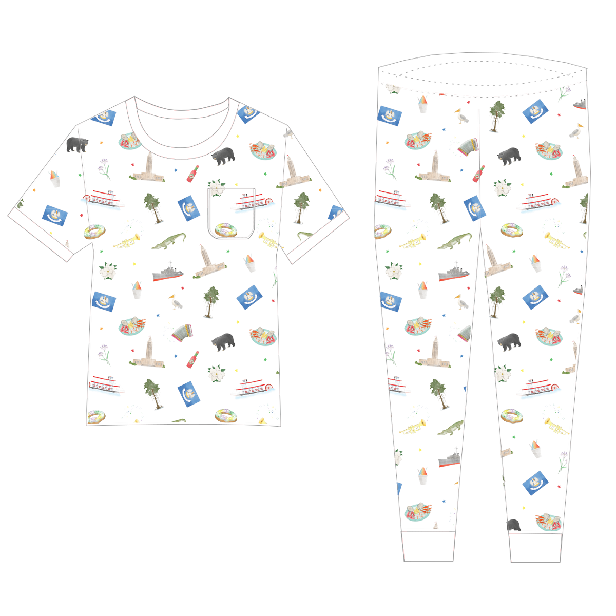 Louisiana Kids Organic Cotton Pajama Set