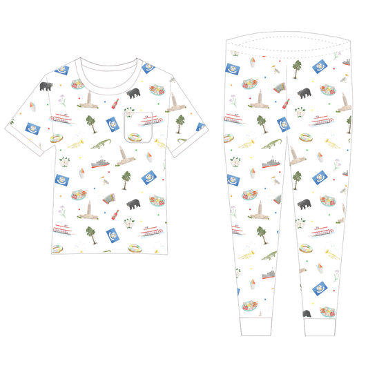 Louisiana Kids Organic Cotton Pajama Set