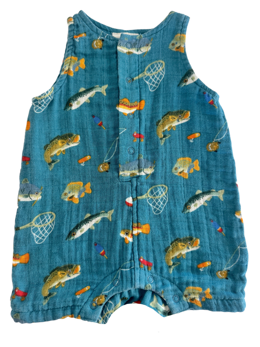 Muslin Gone Fishing Romper