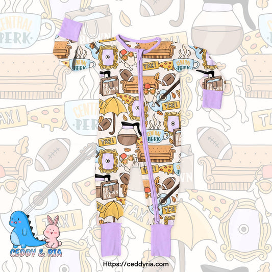 Sitcom friends bamboo convertible zippy romper  