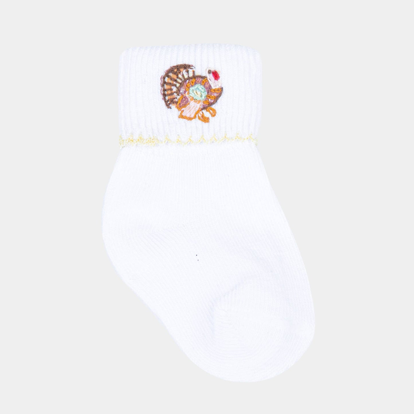 Thanksgiving Blessings Ivory Emb Socks
