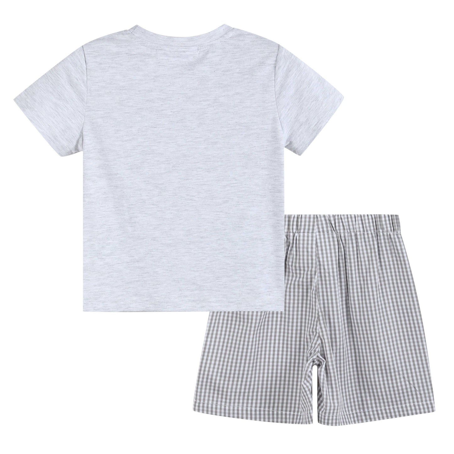 Light Gray Mallard Smocked Shirt and Shorts