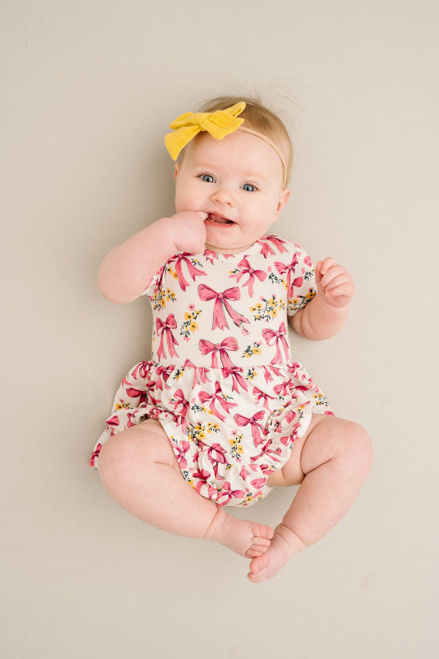 Bloom Bows Short Sleeve Bodysuit Bamboo Dress