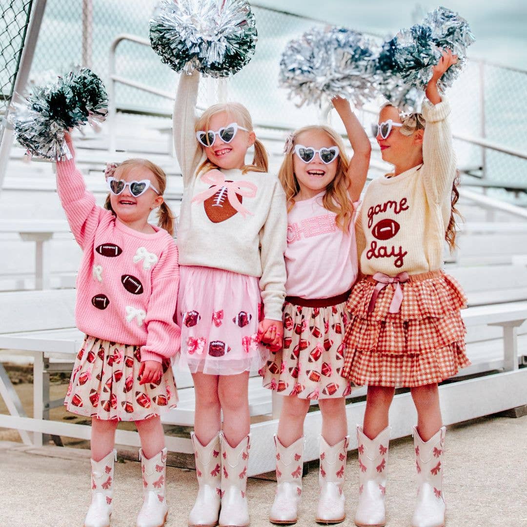 Gingham Printed Tulle Tiered Tutu - Kids Clothing