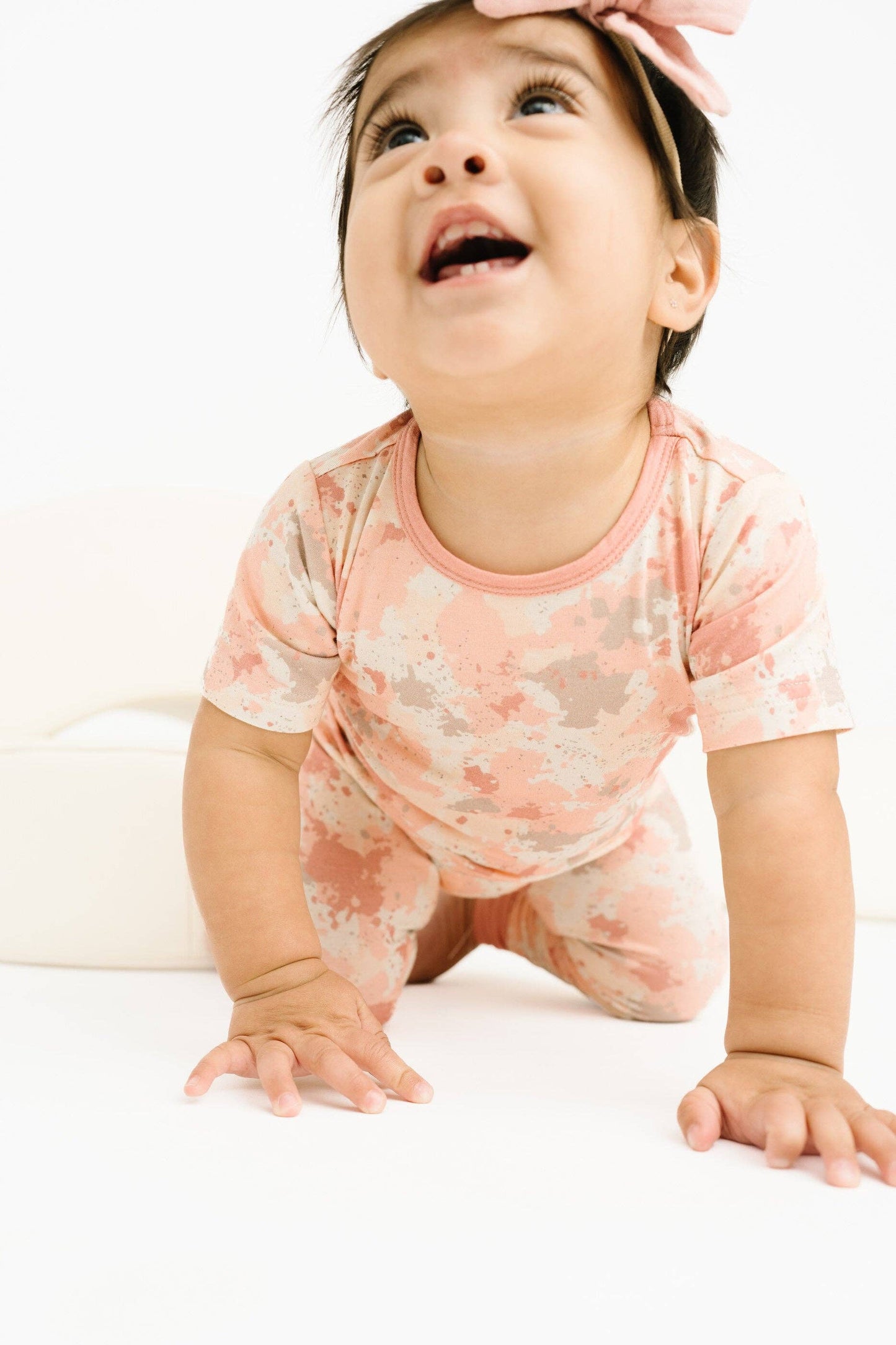 Pink Camo Short Sleeve Bamboo Set