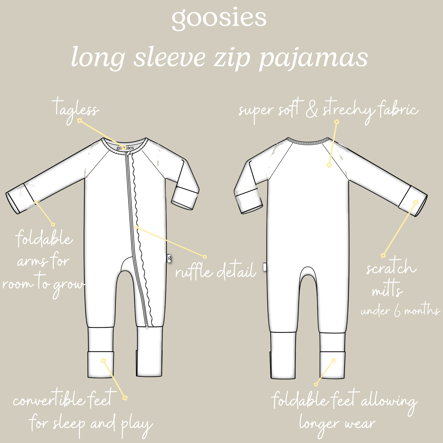 Magnolias Zip Pajamas