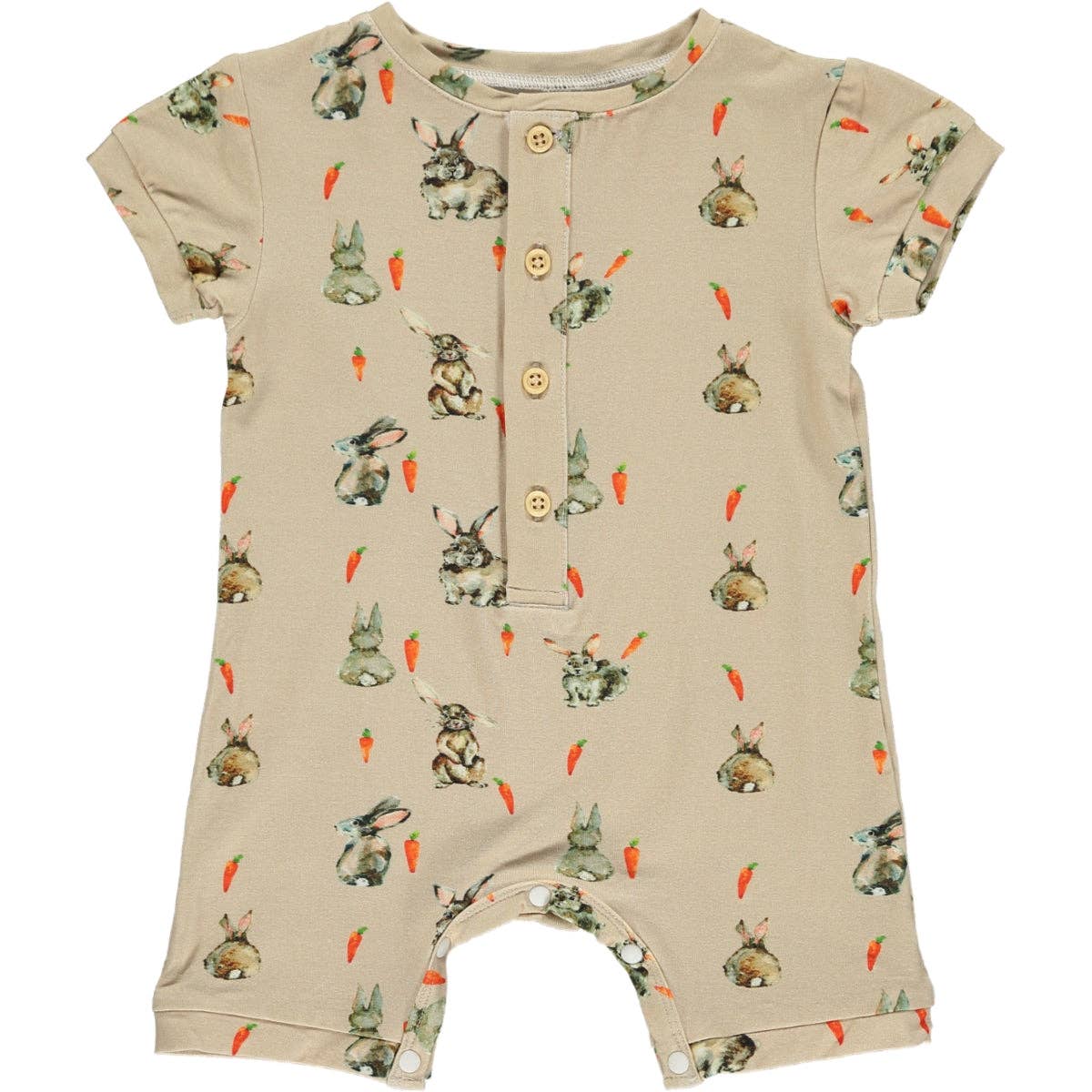 Short Romper in Spring Bunnies