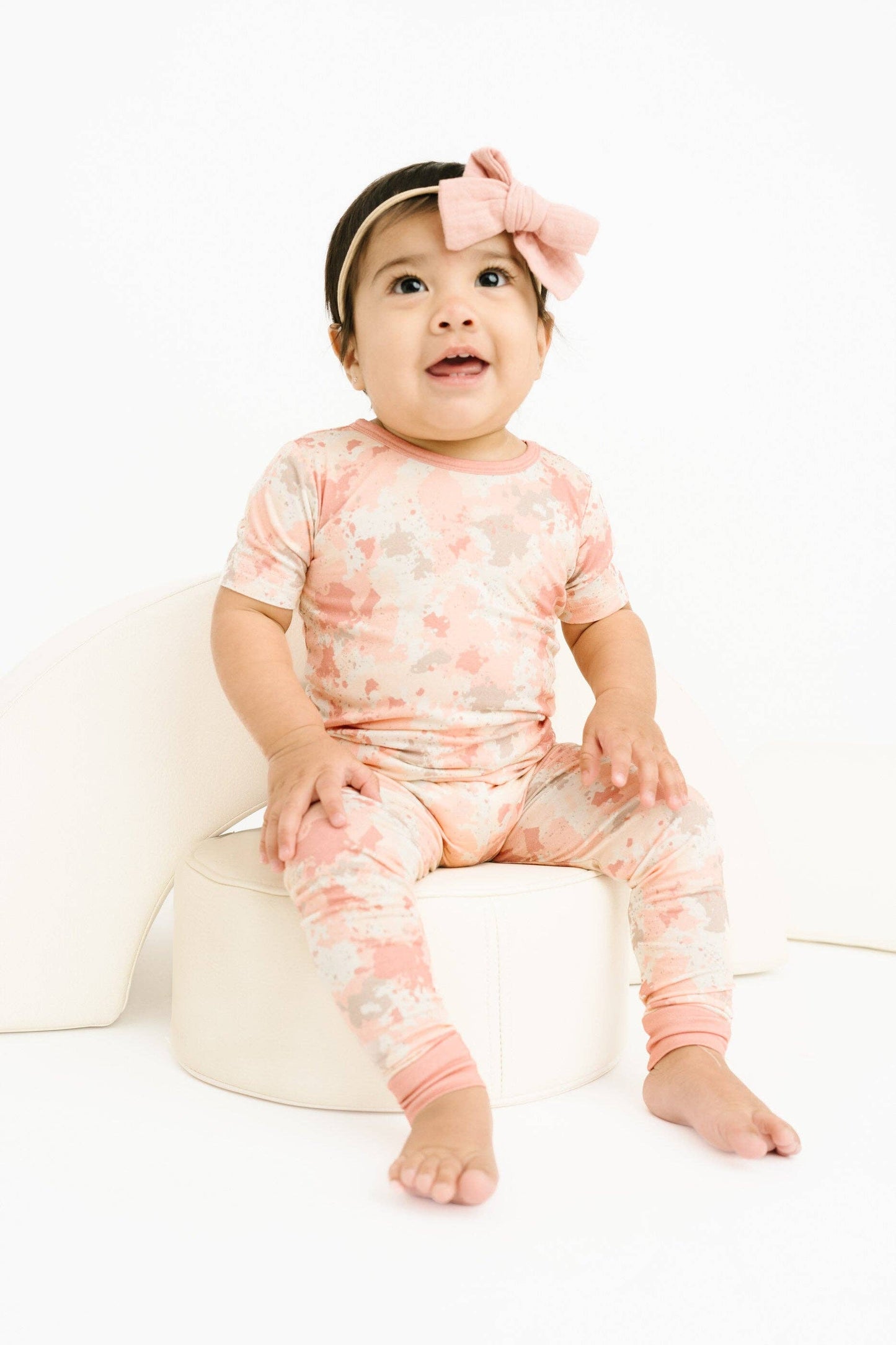 Pink Camo Short Sleeve Bamboo Set