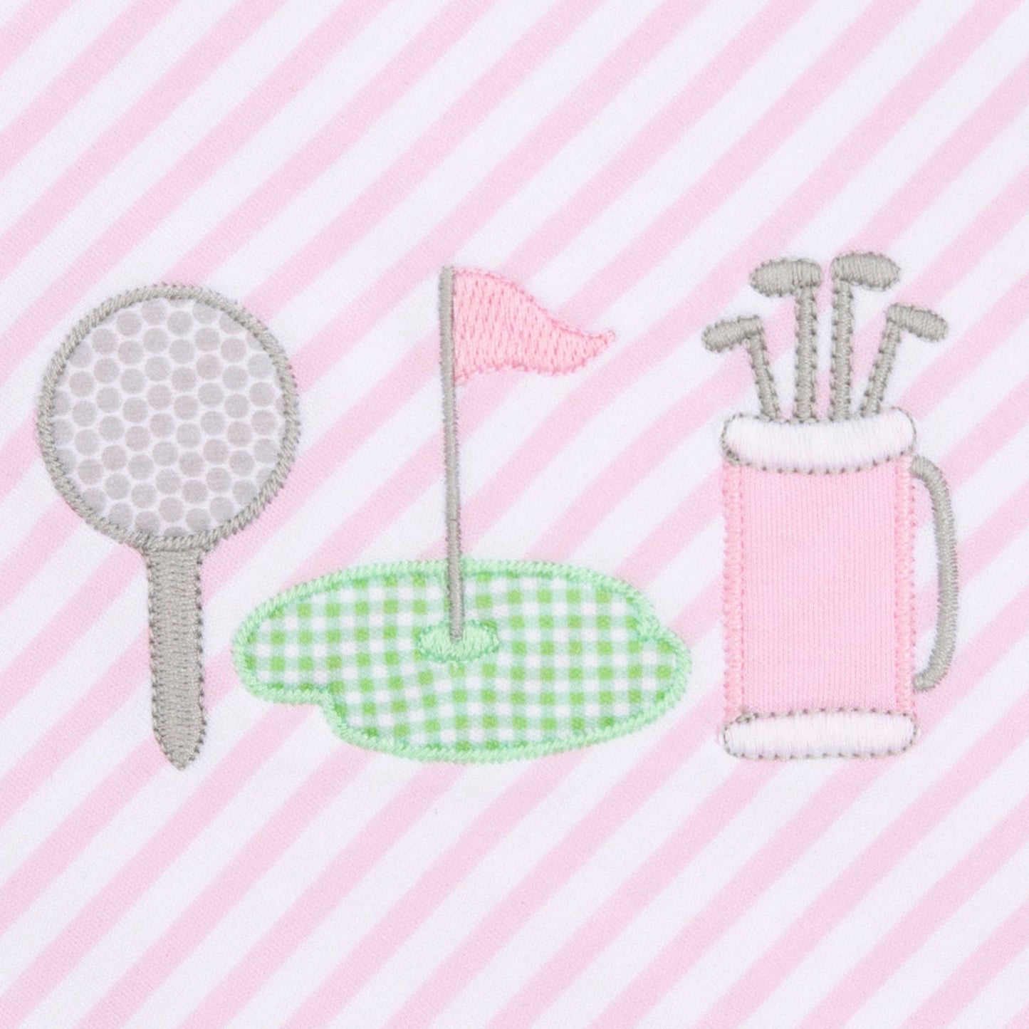 Putting Green Applique Bubble - Pink