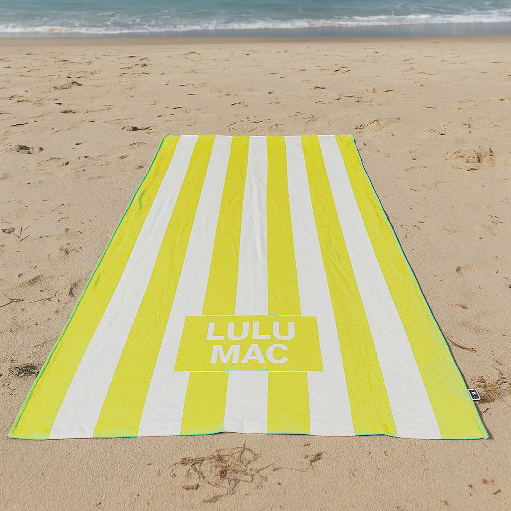 Lulu Mac Darby Beach Towel Yellow