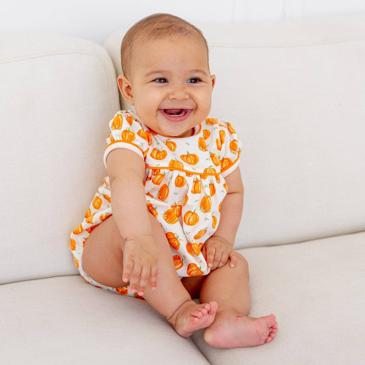 Pumpkin Grove Short Sleeve Girl Bubble