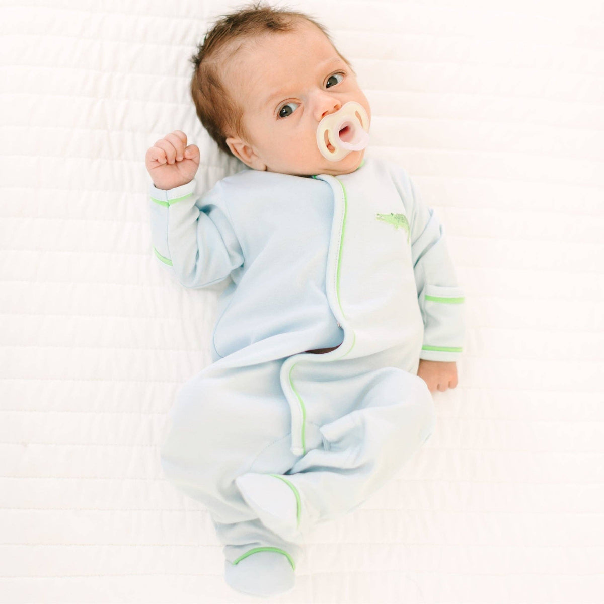 Bayou Baby Footie - Light Blue