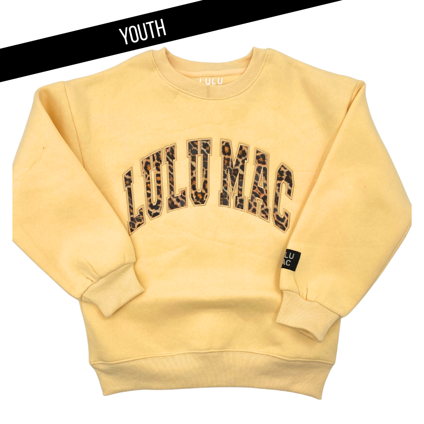 Lulu Mac Sweatshirt Youth in Leopard/Butter