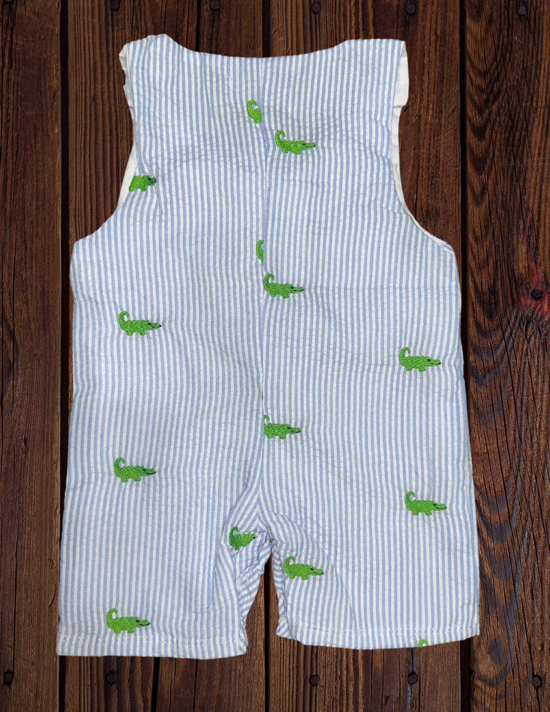 Embroidered Alligator Seersucker Collection Jon Jon /Romper