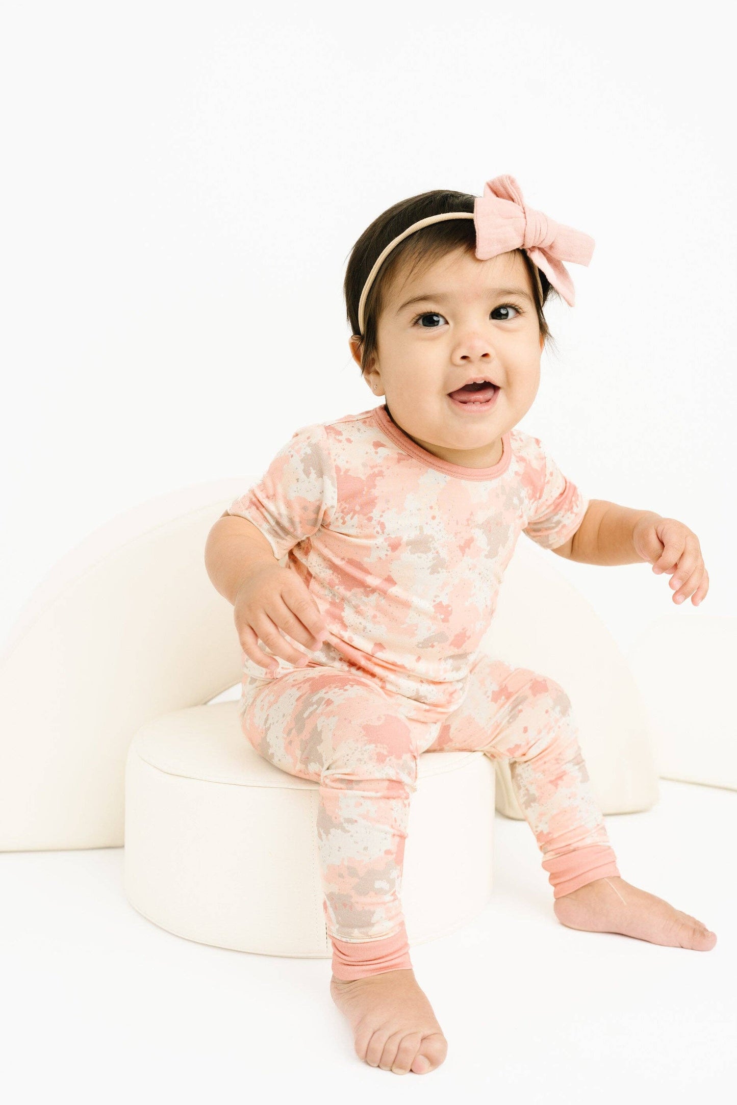 Pink Camo Short Sleeve Bamboo Set