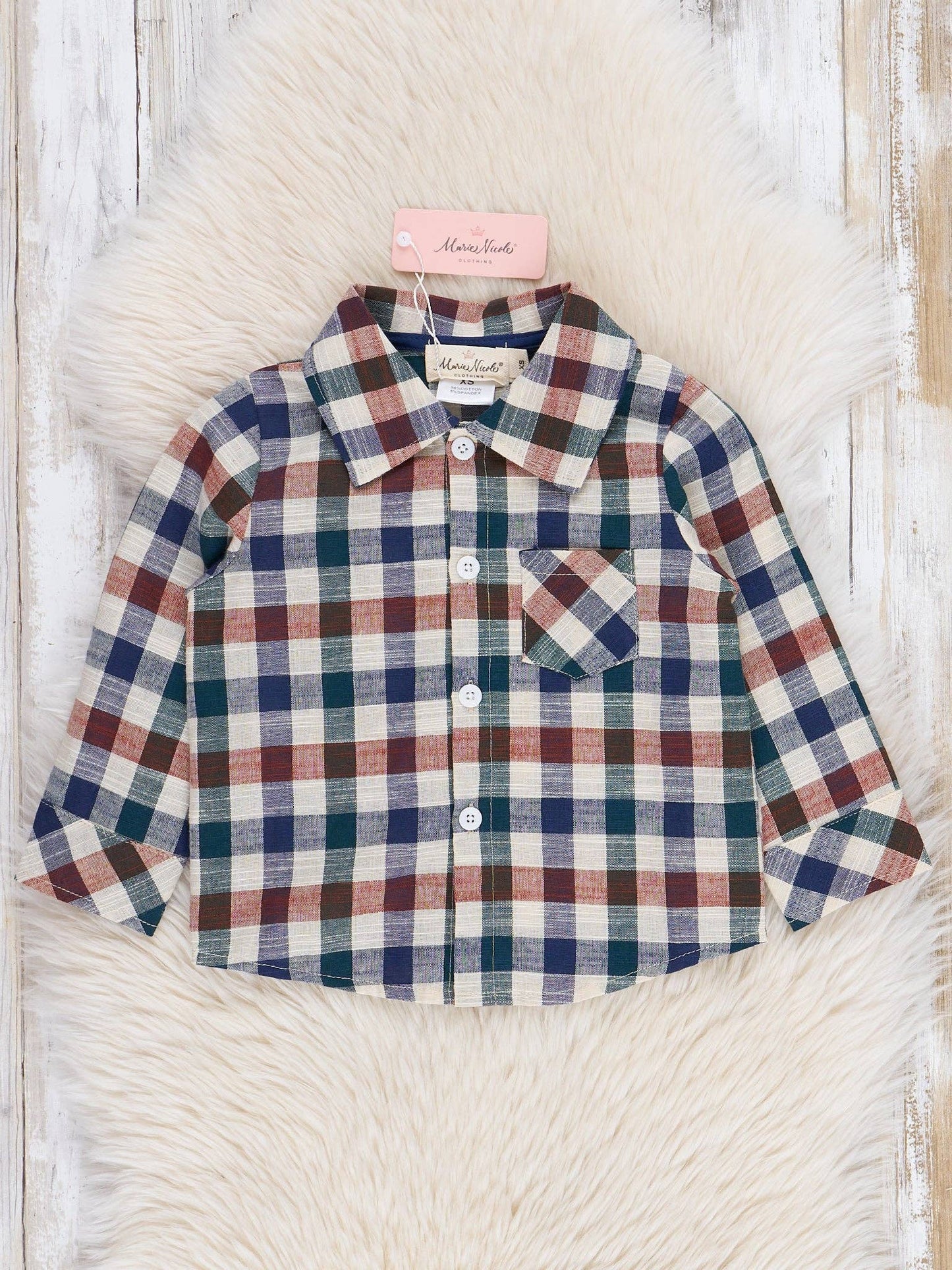 Fall Vintage Plaid Button Up
