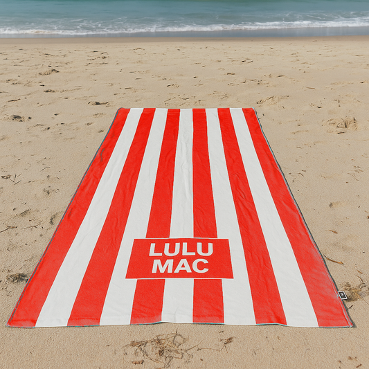 Lulu Mac Darby Beach Towel in Red