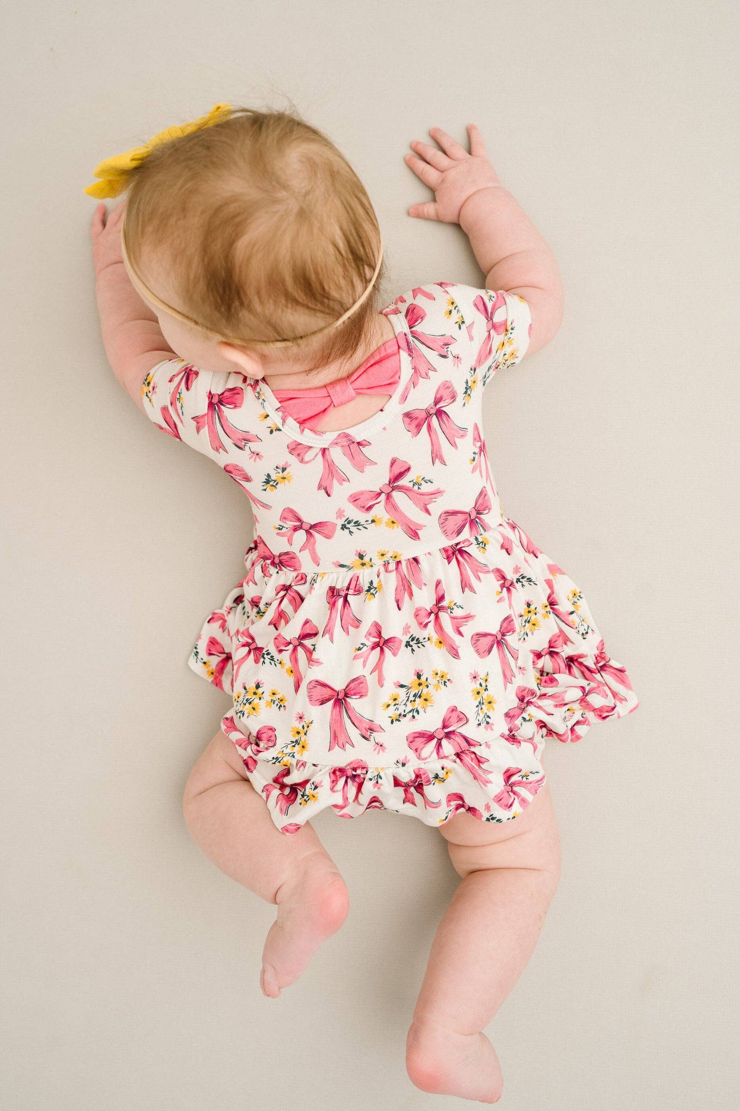 Bloom Bows Short Sleeve Bodysuit Bamboo Dress