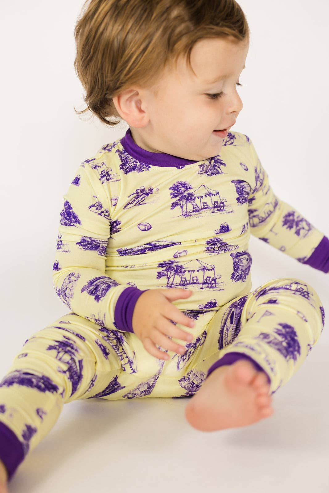 Tiger Toile 2 Piece Bamboo Pajama Set