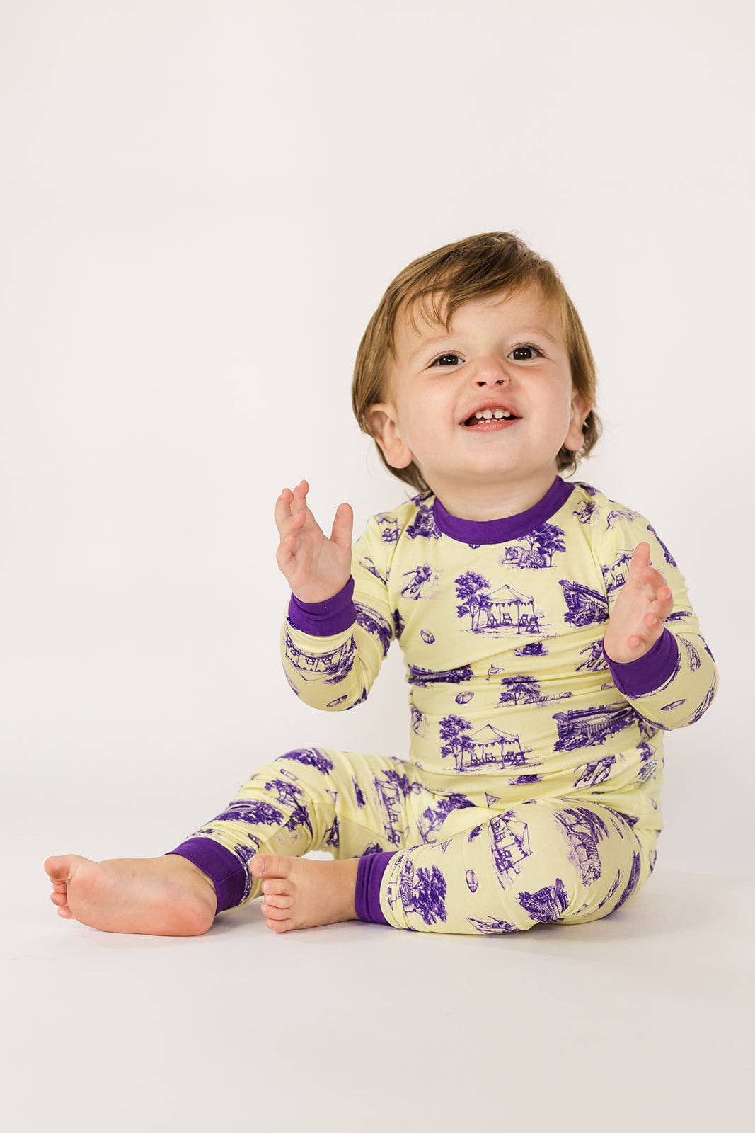 Tiger Toile 2 Piece Bamboo Pajama Set